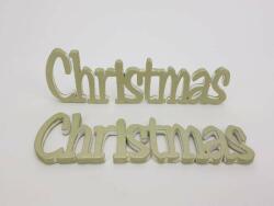  Christmas felirat metál zöldarany 15cm 2db/csomag (4325ZA)