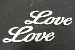 Fa "Love" felirat fehér 8cm 2db/csomag (16421_FEH)