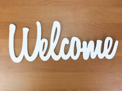Fa - "Welcome" felirat fehér 35cm (57891FEH)
