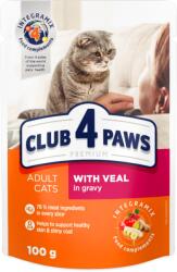 CLUB 4 PAWS Premium Hrana umeda pisici, cu Vita in sos set 24x100g