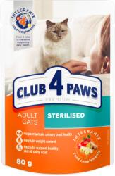 CLUB 4 PAWS Premium Hrana umeda pisici sterilizate, set 24x80g