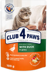 CLUB 4 PAWS Premium Hrana umeda pisici, cu Rata in sos set 24 100g