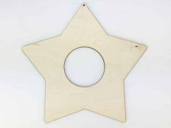  Natúr fa - Csillag koszorú 24x25cm (6057)