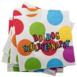 Boldog születésnapot szalvéta 16 darabos - 33 cm (10540446121)