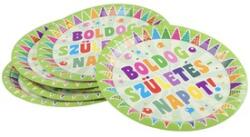  Boldog szülinapot papírtányér 6 darabos - 23 cm (10540SRFUN045)