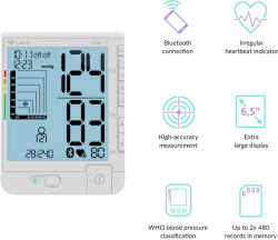 TrueLife Pulse BT Digitális, felkaros vérnyomásmérő, Bluetooth applikációval 8594175355789 (8594175355789)
