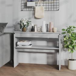 vidaXL Măsuță consolă, gri sonoma, 102x30x80 cm, lemn prelucrat (815220)