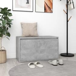vidaXL Bancă de hol, gri beton, 80x40x45 cm, PAL (808670)