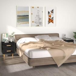 vidaXL Noptiere, 2 buc. , negru, 40x35x47, 5 cm (811973)