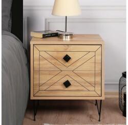 ASIR GROUP Éjjeli szekrényke LUNA 55x50 cm barna/fekete 854KLN3311 (AS1226)