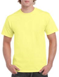 Gildan Férfi póló Rövid ujjú Gildan Heavy Cotton Adult T-Shirt - 2XL, Cornsilk (világossárga)