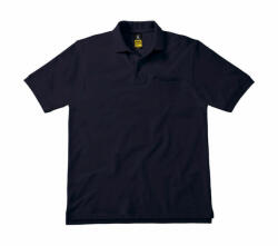 B and C Uniszex rövid ujjú galléros póló munkaruha B and C Energy Pro Workwear Pocket Polo XL, Sötétkék (navy)
