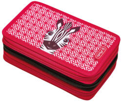 Herlitz Penar echipat Herlitz 50038800, 31 piese 3 fermoar, Motiv cute animals-Zebra (50038800) Penar