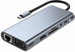 Thunder Germany HBC-111, USB-C átalakító 11in1 + gyorstöltés (87W) - mkaudio