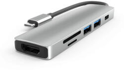 Thunder Germany HBC-116, USB-C átalakító 6in1 + gyorstöltés (55W)