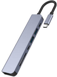 Thunder Germany HBC-107, USB-C átalakító 7in1 + gyorstöltés (87W) - mkaudio