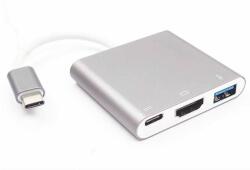 Thunder Germany HBC-301, USB-C átalakító 3in1 + gyorstöltés (100W) - mkaudio
