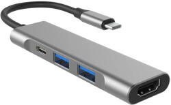 Thunder Germany HBC-104, USB-C átalakító 4in1 + gyorstöltés (65W)