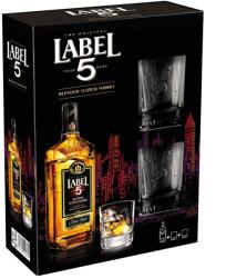 LABEL 5 - Scotch Blended Whisky GB + 2 pahare - 0.7L, Alc: 40%