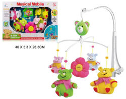Magic Toys Színes állatos felhúzható kiságyforgó (MKL577238)