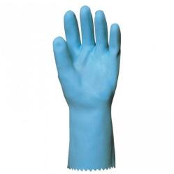 Ganteline Mártott Kék Gumikesztyű, Saválló, 30 cm/1, 3 mm, Pamut Belső(7) (5207)
