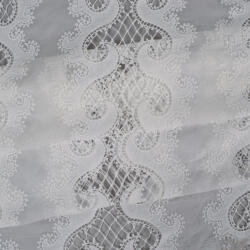 Takoy Țesătură dantelă model valuri pe alb