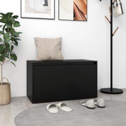 vidaXL Bancă de hol, negru, 80x40x45 cm, PAL (808667)