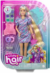 Barbie Papusa cu par lung si accesorii Barbie, Totally Hair Stars, HCM88 Papusa