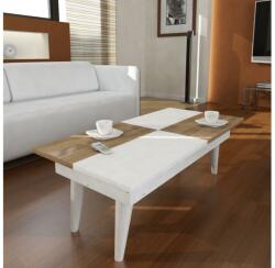 ASIR GROUP Măsuță de cafea CASTRUM 30x90 cm albă/maro (AS1173) Masa de cafea