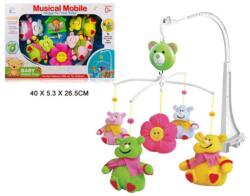 Magic Toys Színes állatos felhúzható kiságyforgó (MKL577238)