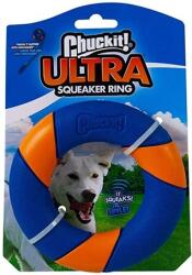 Chuckit! Ultra Squeaker Ring gumikarika csipogó hanggal kutyáknak (Külső átmérő: 12, 5 cm; Belső átmérő: 7 cm)