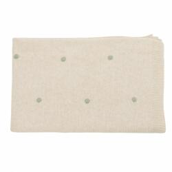 Bimbla Bim. Bla pamut kötött takaró - Krémfehér-zöld konfetti (370369)