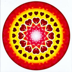 Bindu Mandala Ablakmatrica - Szerelem sárga piros