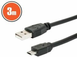 Delight Adatkábel USB kábel 2.0 A dugó - B dugó (micro) 3 méter 20327