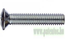  Lencsefejű csavar Pozidriv kereszthoronnyal, M4 mm, acél 4, 8, horganyzott, DIN966A, ISO7047, NCN14068, 10 db/csomag