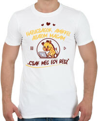 printfashion Hazugságok - Sorozatfüggő - Férfi póló - Fehér (7484742)