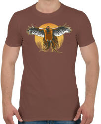 printfashion Fácán - Férfi póló - Mogyoróbarna (7560321)