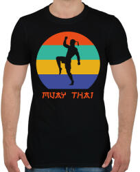 printfashion Muay Thai - Harcművészet - Férfi póló - Fekete (7568259)