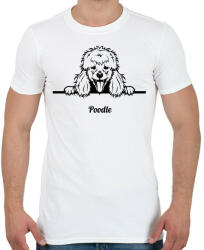 printfashion Pudli - Férfi póló - Fehér (5117950)