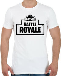 printfashion Fortnite Battle Royale - Férfi póló - Fehér (1047992)