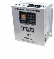 TED Electric Invertor solar off-grid TED Electric de la 12V la 230V 1100VA/700W unda sinusoidala pura TED000279 (Invertor Solar 1100VA 700W TED000279)