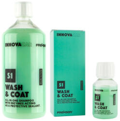 INNOVACAR S1 WASH&COAT 1000ml - SiO tartalmú pH semleges sampon