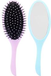 Twish Perie de păr - Twish Professional Hair Brush With Magnetic Mirror Mauve-Blue