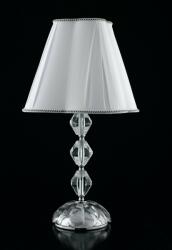 F.A.N. Europe Lighting I-RIFLESSO/LG1 | Riflesso-FE Faneurope asztali lámpa Luce Ambiente Design 65cm kapcsoló 1x E27 ezüst, kristály, fehér (I-RIFLESSO/LG1)