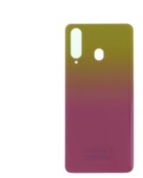 Samsung G887 Galaxy A8s akkufedél (hátlap) kétoldalú ragasztóval rózsaszín, sárga gyári