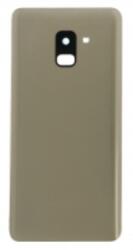 Samsung A730 Galaxy A8 Plus 2018 akkufedél (hátlap) kamera lencsével és ragasztóval arany OEM