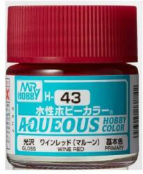 Mr. Hobby Aqueous Hobby Color Paint (10 ml) Wine Red H-043
