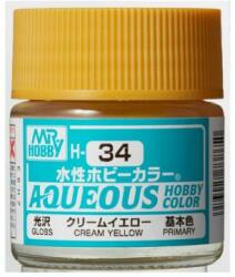 Mr. Hobby Aqueous Hobby Color Paint (10 ml) Cream Yellow H-034