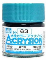 Mr. Hobby Acrysion Paint N-063 Metallic Blue Green (10ml)