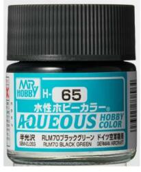 Mr. Hobby Aqueous Hobby Color Paint (10 ml) RLM70 Black Green H-065